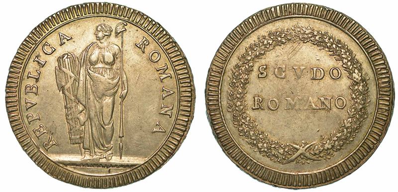 ROMA. PRIMA REPUBBLICA ROMANA, 1798-1799. Scudo romano.  - Auction Numismatics - I - Cambi Casa d'Aste