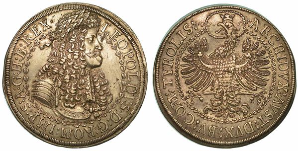 AUSTRIA. LEOPOLD I, 1657-1705. 2 Thaler s.d. Hall.
