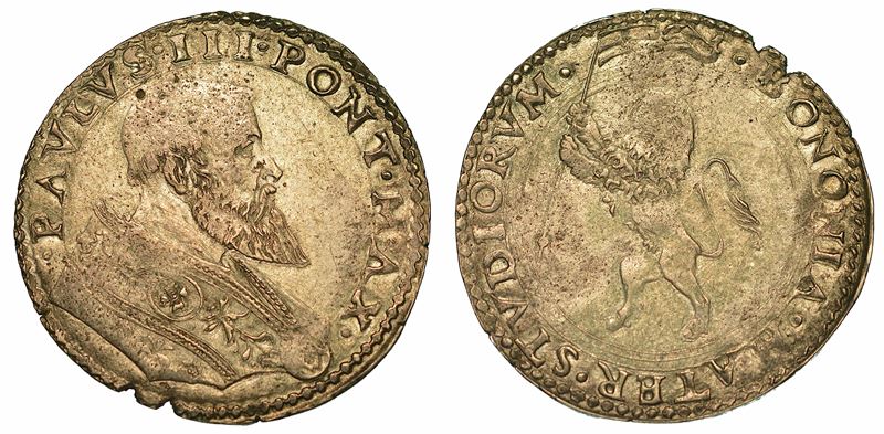 PAOLO III (ALESSANDRO FARNESE), 1534-1549. Bianco. Bologna.  - Auction Numismatics - I - Cambi Casa d'Aste