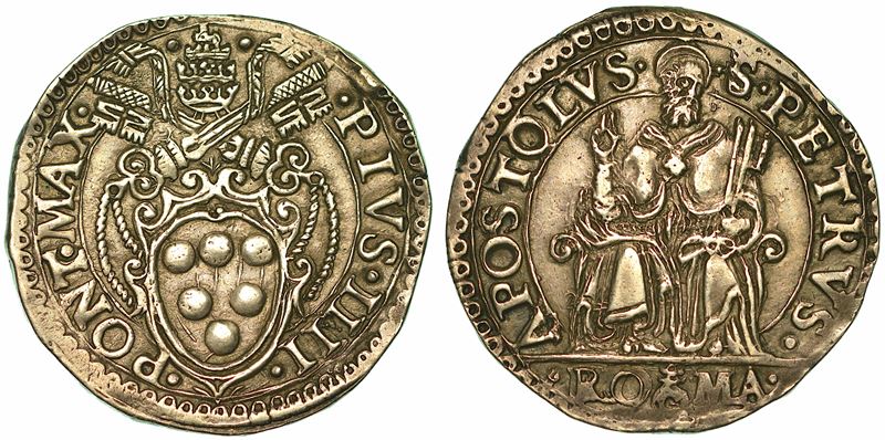 PIO IV (GIOVANNI ANGELO MEDICI), 1559-1565. Testone. Roma.  - Auction Numismatics - I - Cambi Casa d'Aste