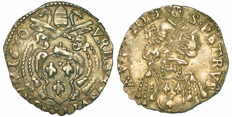 URBANO VIII (MATTEO BARBERINI), 1623-1644. Barberino 1630. Avignone.  - Asta Numismatica - I - Cambi Casa d'Aste
