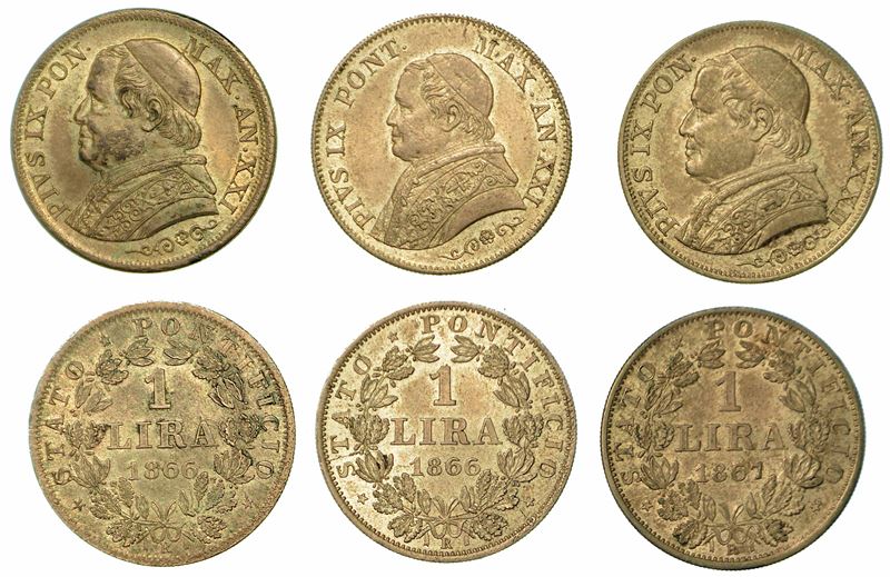 Lotto di tre monete.  - Auction Numismatics - I - Cambi Casa d'Aste