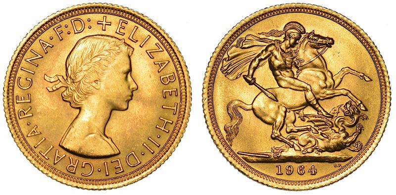 REGNO UNITO. ELIZABETH II, 1953-2022. Sovereign 1964.  - Asta Numismatica - I - Cambi Casa d'Aste