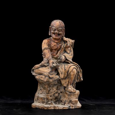 Saggio in terracotta, parzialmente dipinto, Cina, Dinastia Qing (XIX secolo)