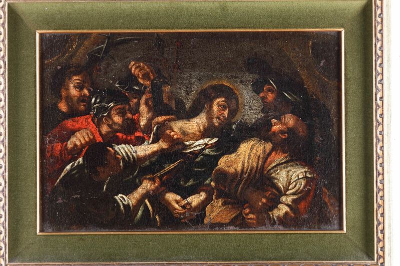 Scuola del XVII secolo La cattura di Cristo  - olio su tela - Asta Dipinti Antichi - Cambi Casa d'Aste