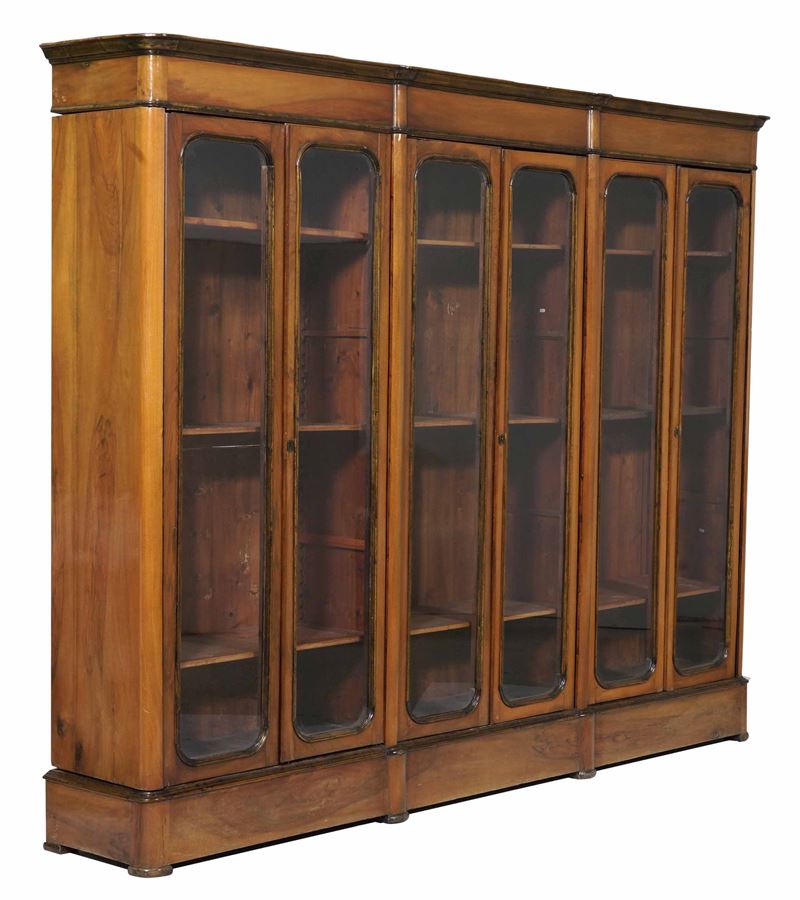 Grande libreria a sei ante a vetro. XIX-XX secolo  - Auction Antique February - Cambi Casa d'Aste