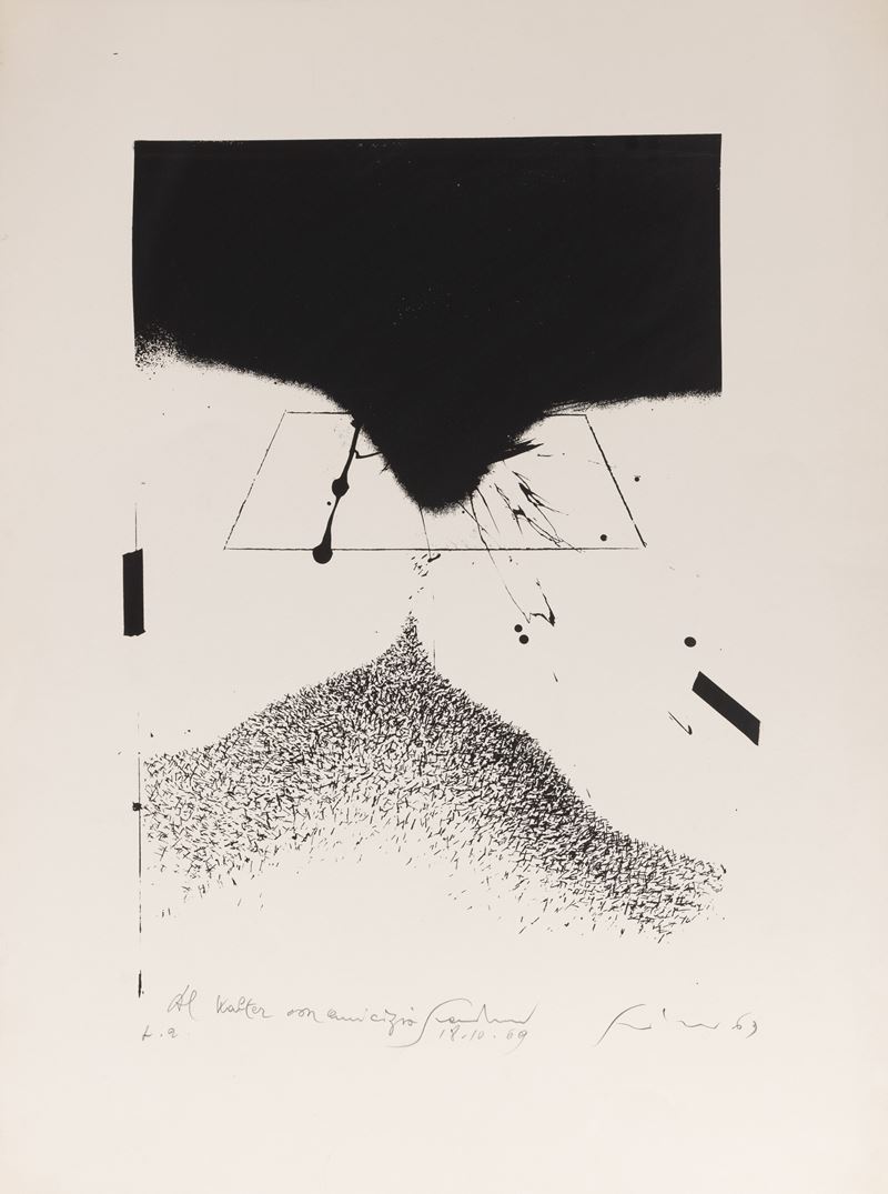 Emilio Scanavino : Senza titolo  (1963)  - litografia - Asta Prints and Multiples  [..]