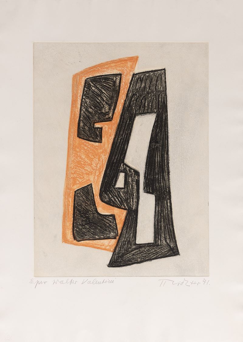 Hans Richter : Senza titolo  (1971)  - acquaforte acquatinta - Auction Prints and  [..]