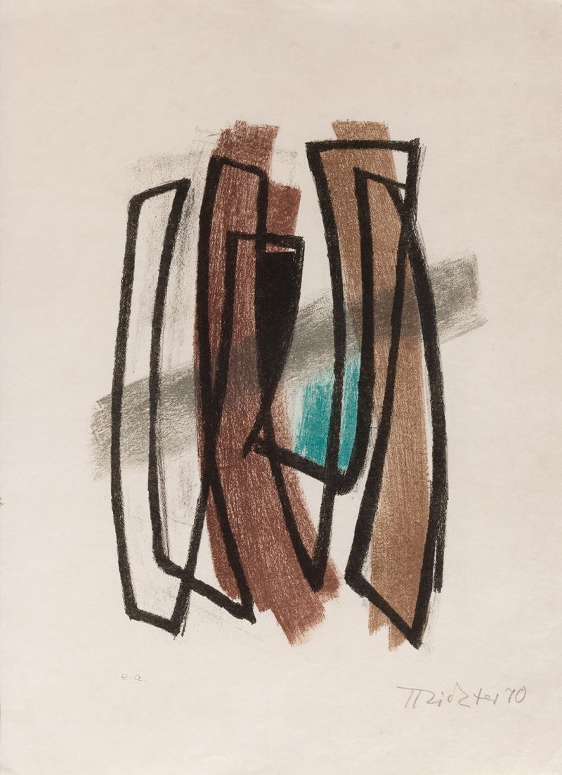 Hans Richter : Senza titolo  (1970)  - litografia su carta di riso - Auction Prints and Multiples - Cambi Casa d'Aste