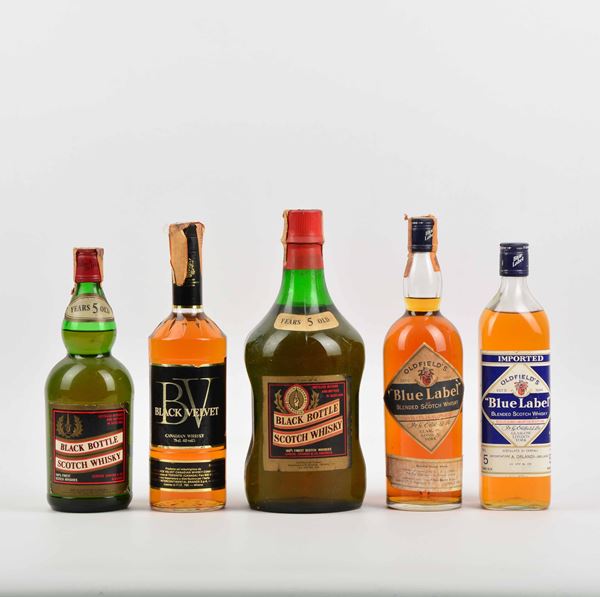 Black Bottle, Black Velvet, Oldfield's, Scotch Whisky