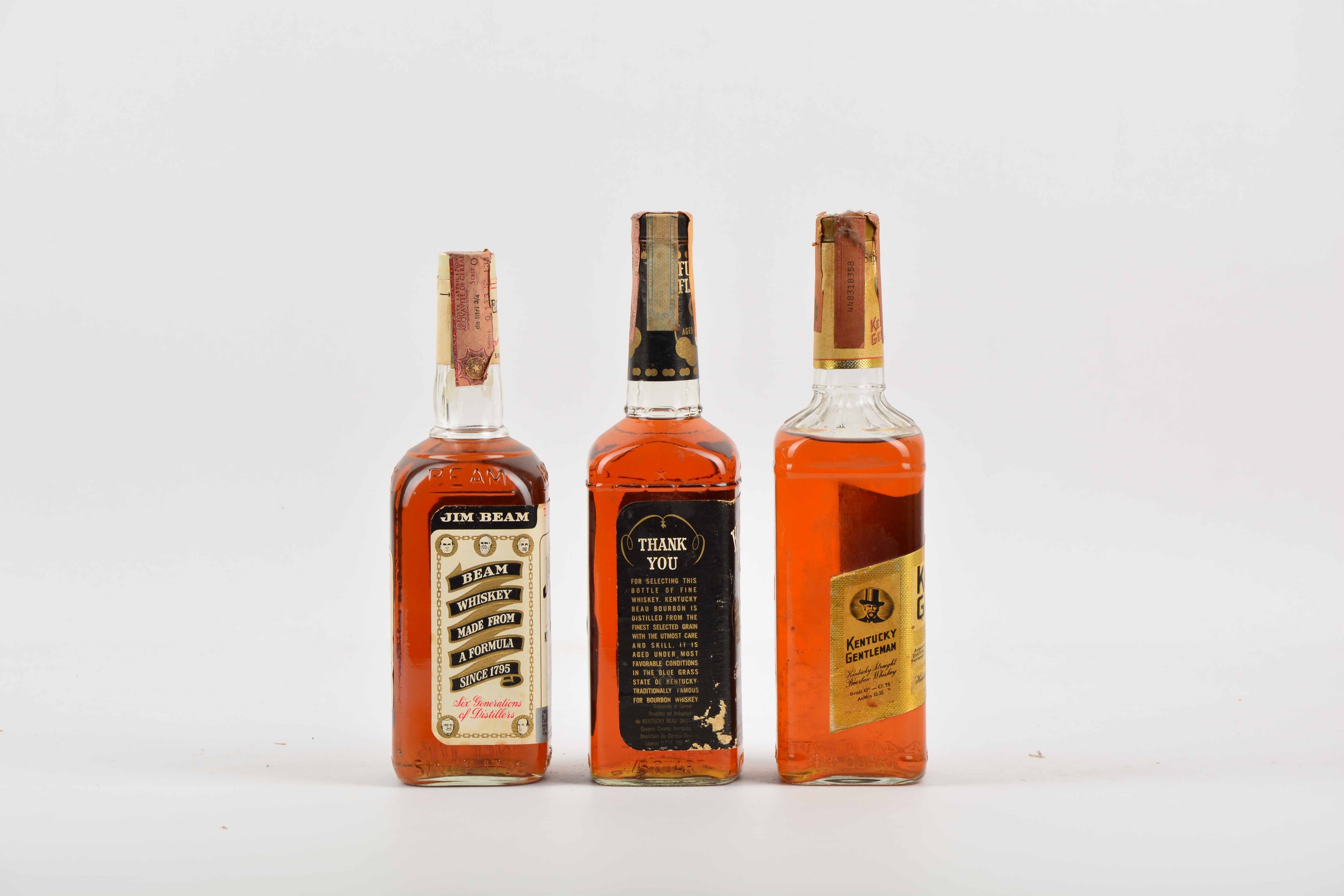 Jim Beam, Kentucky Beau, Kentucky Gentleman, Bourbon Whiskey