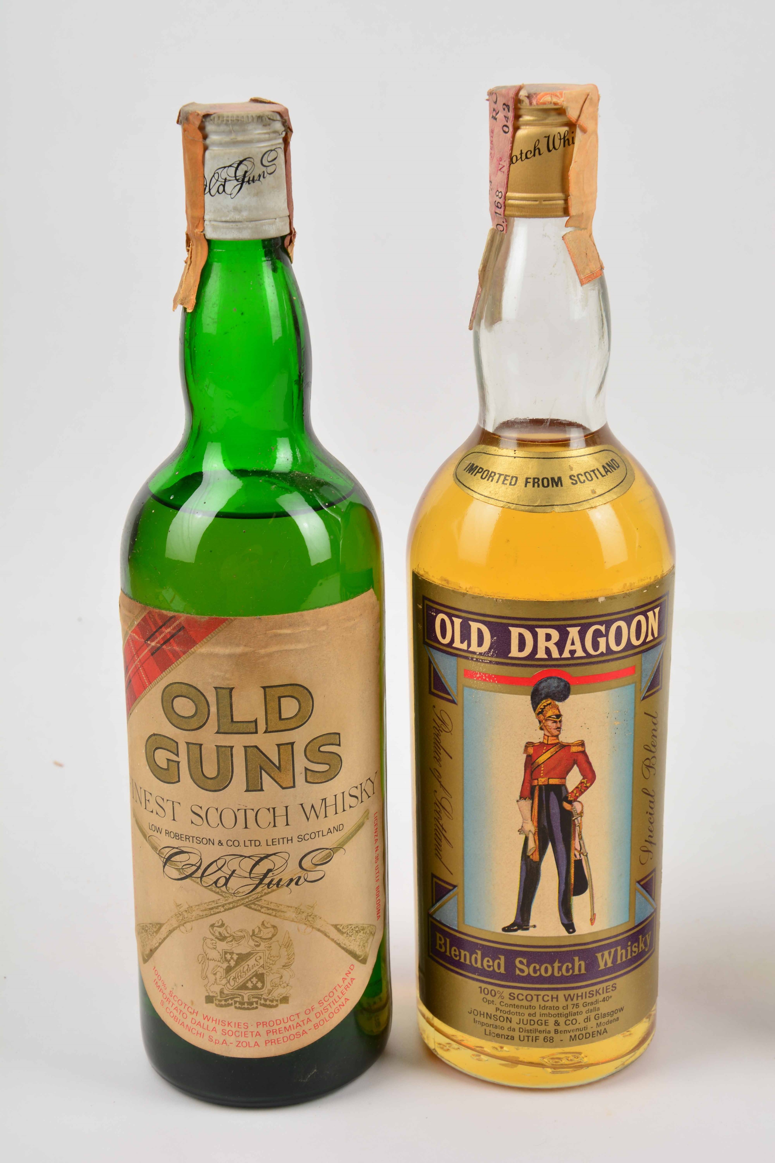 Old Guns, Old Dragoon, Old Clipper, Old Harvey, Old Mull, Scotch Whisky