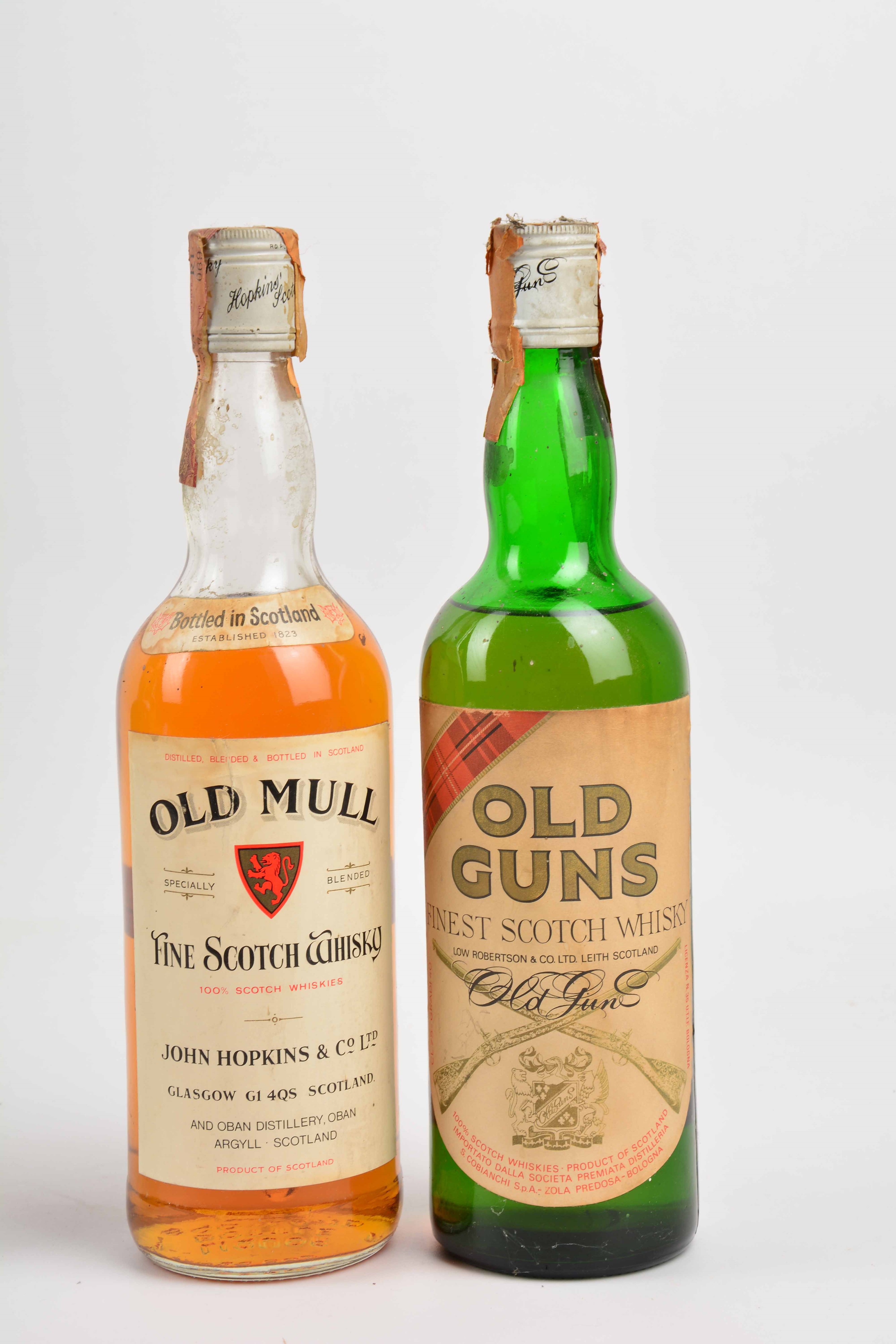 Old Guns, Old Dragoon, Old Clipper, Old Harvey, Old Mull, Scotch Whisky