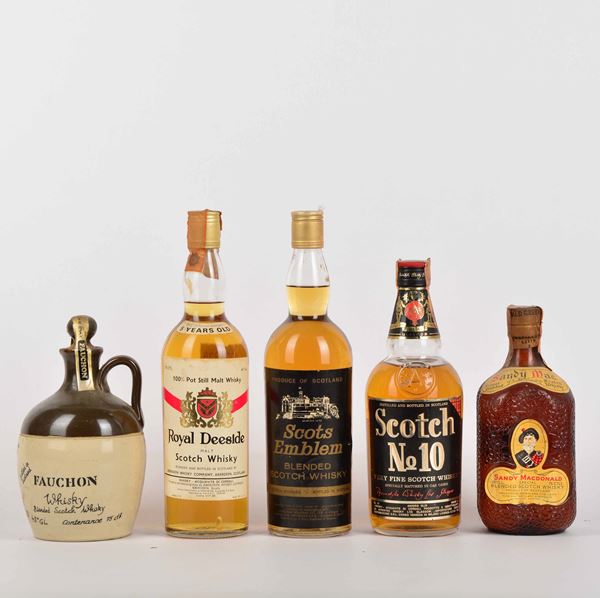 Fauchon, Royal Deeside, Scots Emblem, Scoth N.10, Sandy Mac, Scotch Whisky