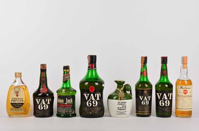 Twelve Pointer, Vat 69, Union Jack, Tuxedo, Watson, Scotch Whisky