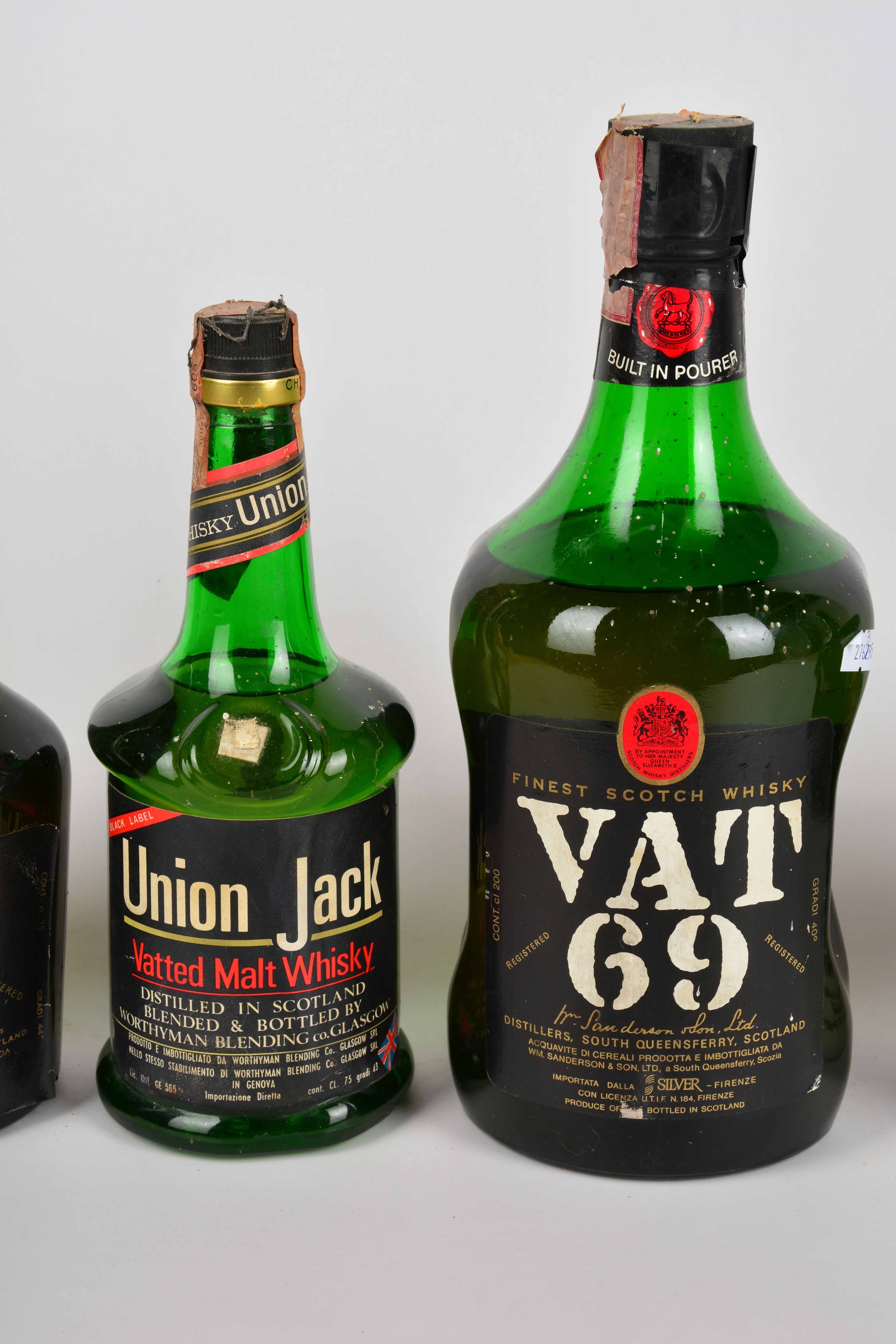 Twelve Pointer, Vat 69, Union Jack, Tuxedo, Watson, Scotch Whisky