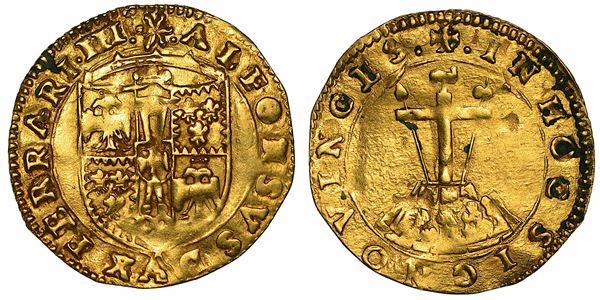 FERRARA. ALFONSO I D'ESTE, 1505-1534. Scudo d'oro.