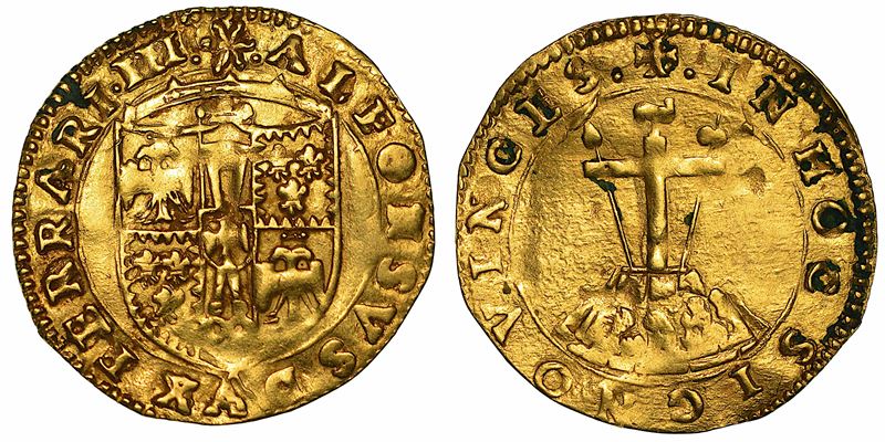 FERRARA. ALFONSO I D'ESTE, 1505-1534. Scudo d'oro.  - Auction Numismatics - I - Cambi Casa d'Aste