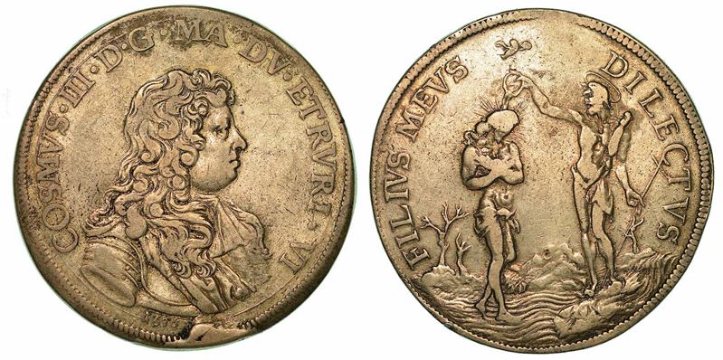 FIRENZE. COSIMO III DE' MEDICI, 1670-1723. Piastra 1676.  - Auction Numismatics - I - Cambi Casa d'Aste