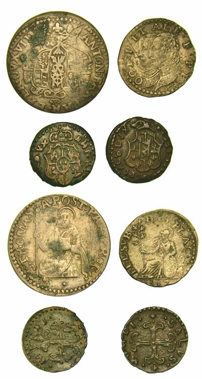 Parma e Piacenza. Lotto di Quattro Monete.