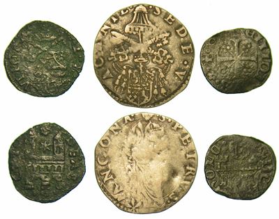 Ancona e Ascoli. Lotto di Tre Monete.