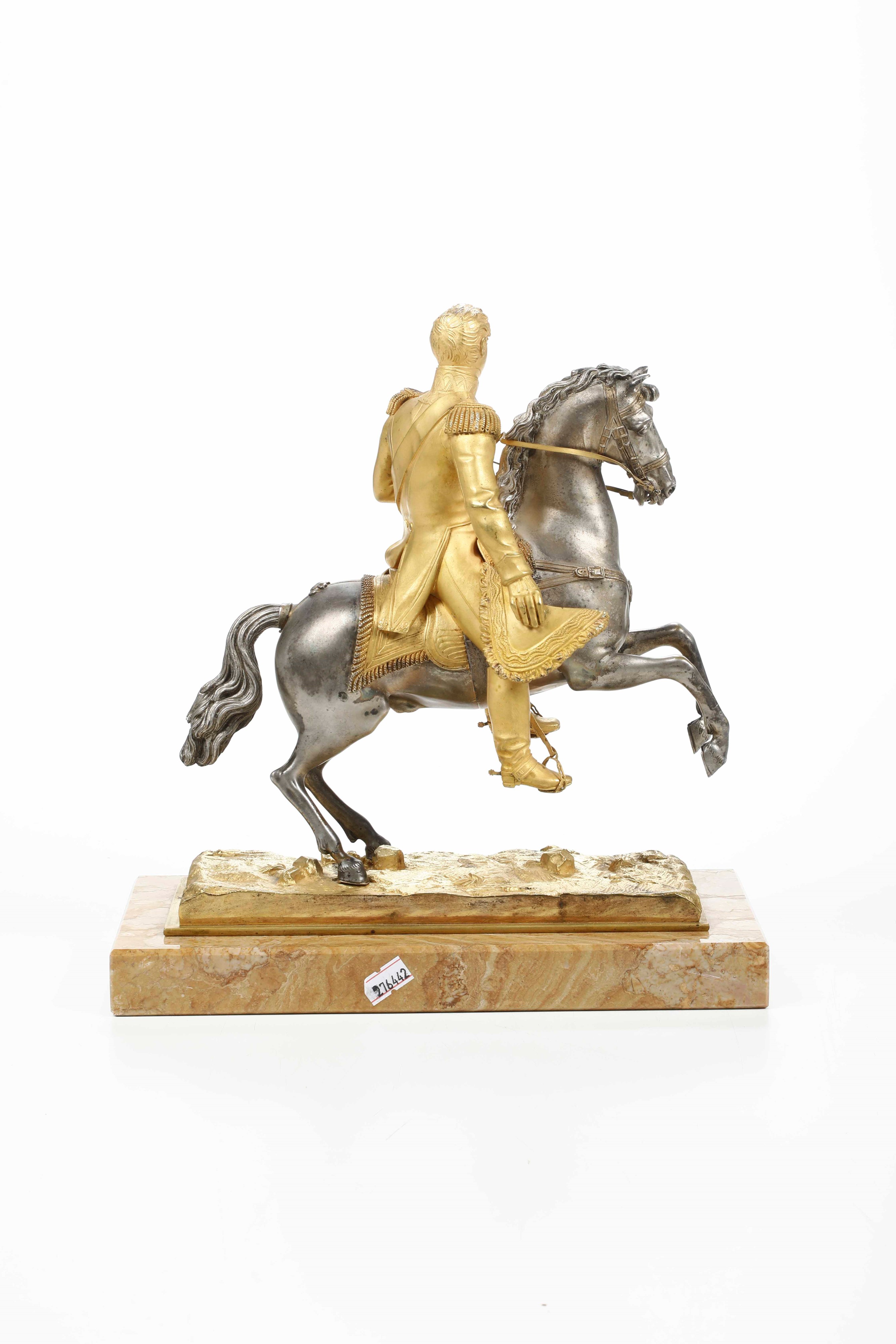 Fonditore del XIX Secolo Francesco II di Borbone a Cavallo