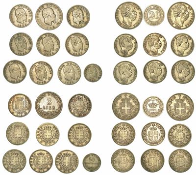 Regno D’italia. Lotto di Diciannove Monete.