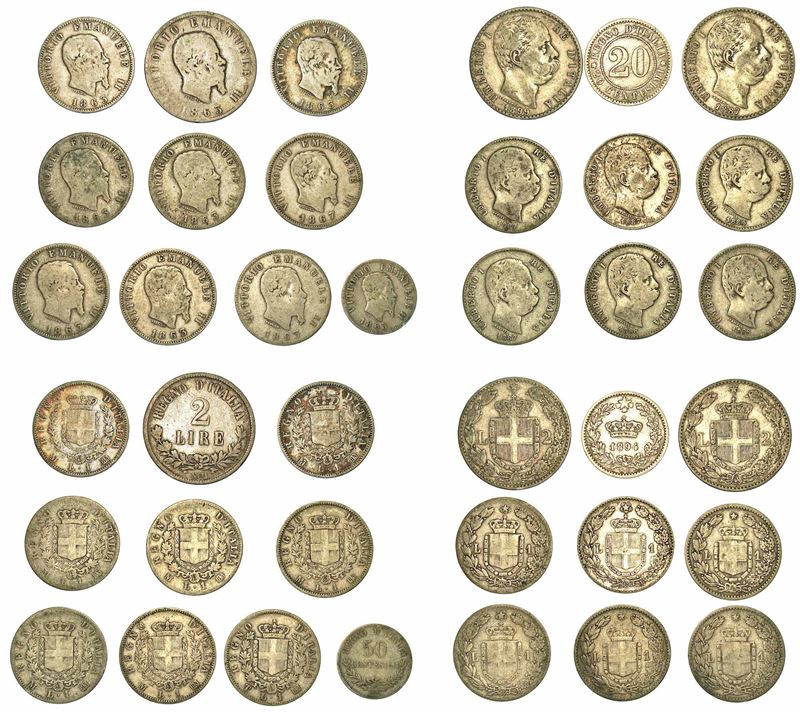 REGNO D’ITALIA. Lotto di diciannove monete.  - Auction Numismatics - I - Cambi Casa d'Aste