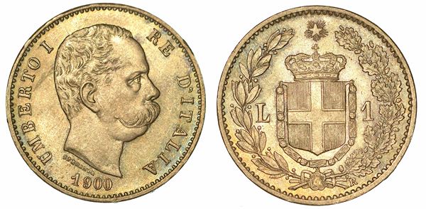 REGNO D'ITALIA. UMBERTO I DI SAVOIA, 1878-1900. Lira 1900.