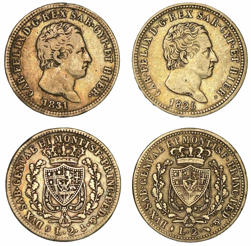 REGNO DI SARDEGNA. Lotto di due monete.  - Auction Numismatics - I - Cambi Casa d'Aste