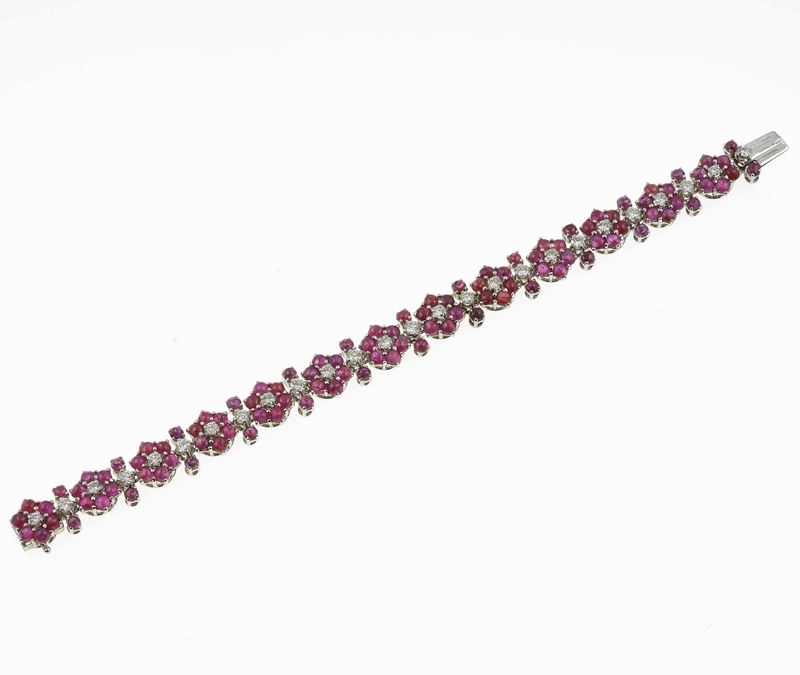 Ruby and diamond bracelet  - Auction Fine Jewels - Cambi Casa d'Aste