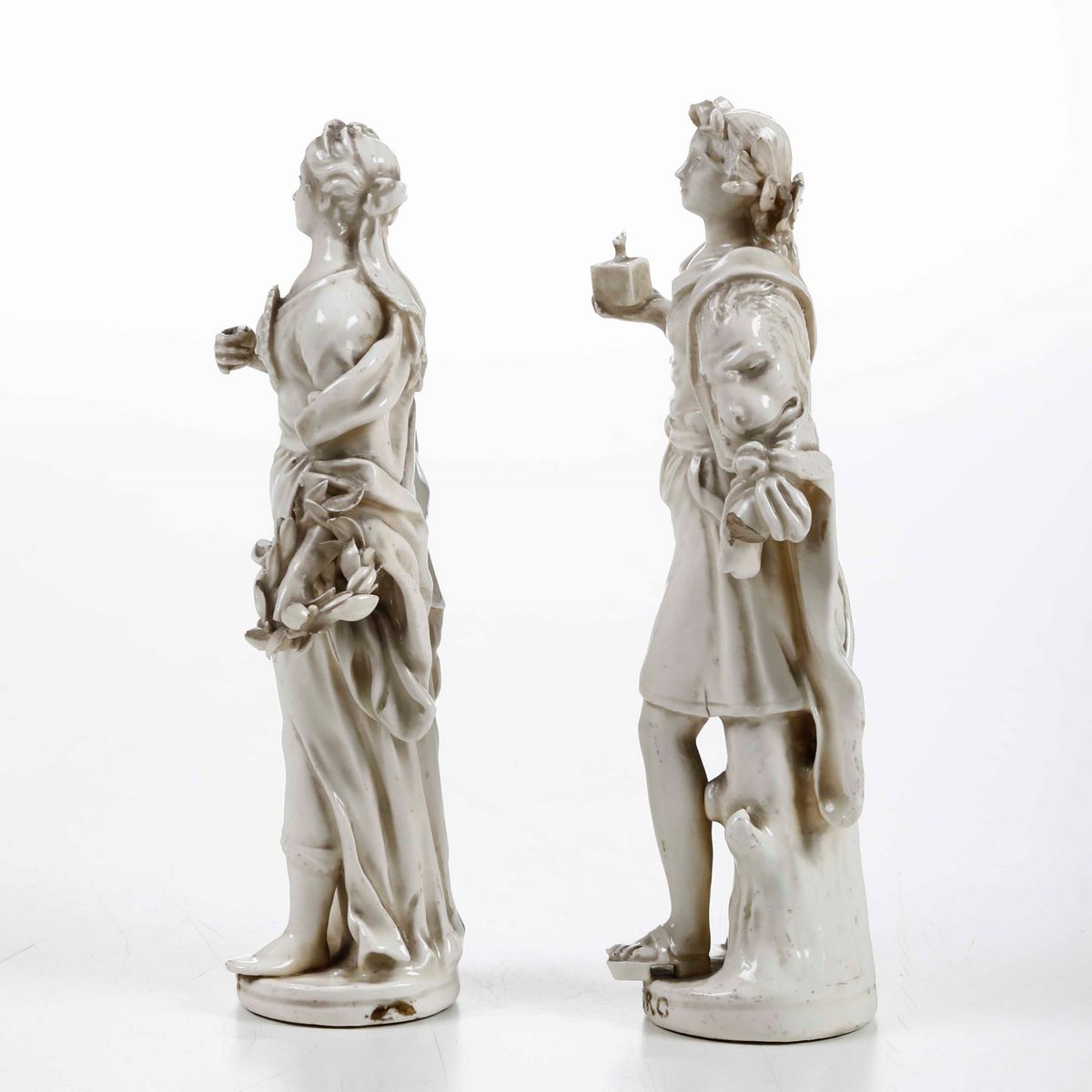 Coppia di Figurine.probabilmente Veneto, Fine XVIII Inizio XX Secolo