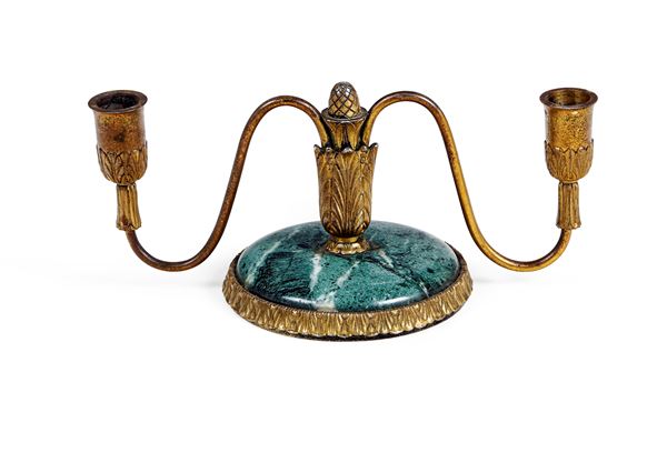 A two-branched candlestick, Milan, 1900s