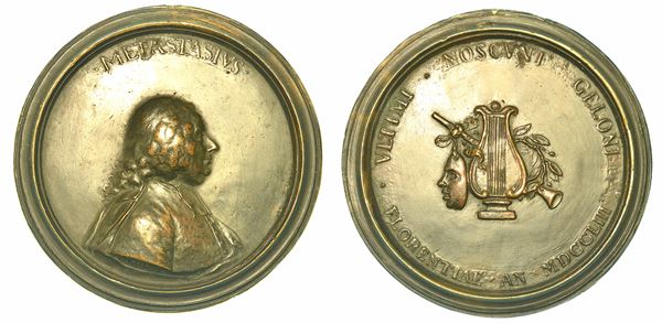PIETRO METASTASIO, 1698-1782. Medaglia in bronzo 1753.