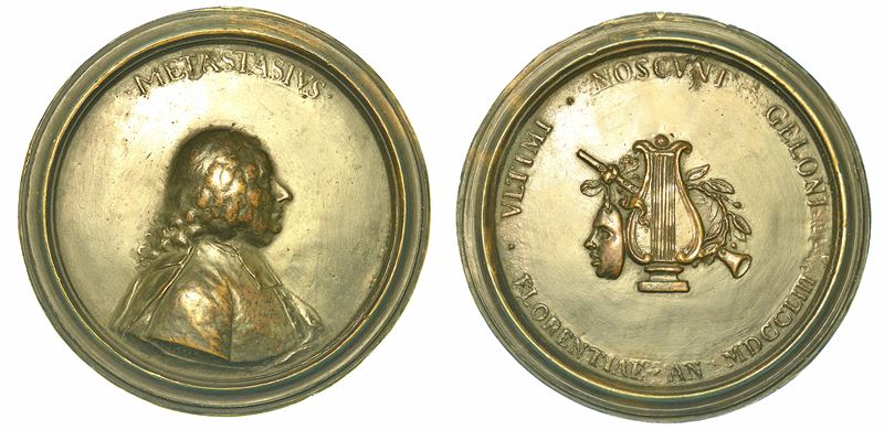 PIETRO METASTASIO, 1698-1782. Medaglia in bronzo 1753.  - Asta Numismatica - I - Cambi Casa d'Aste