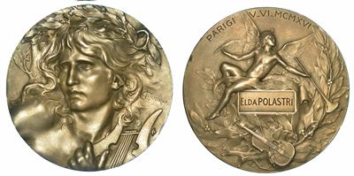 Elda Polastri. Medaglia in Argento 1916. Parigi.