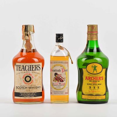 Teacher's, Scottish Peer, Archer's, Scotch Whisky