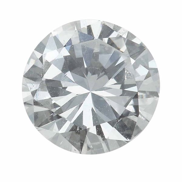 Diamante taglio brillante di ct 1.57, colore D, caratteristiche interne VS1, fluorescenza UV nulla