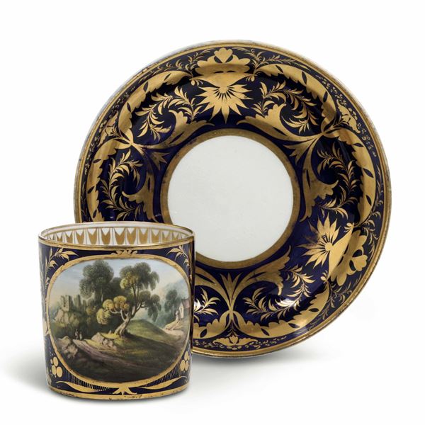 Cup and saucer England, Derby Manufacture, circa 1800