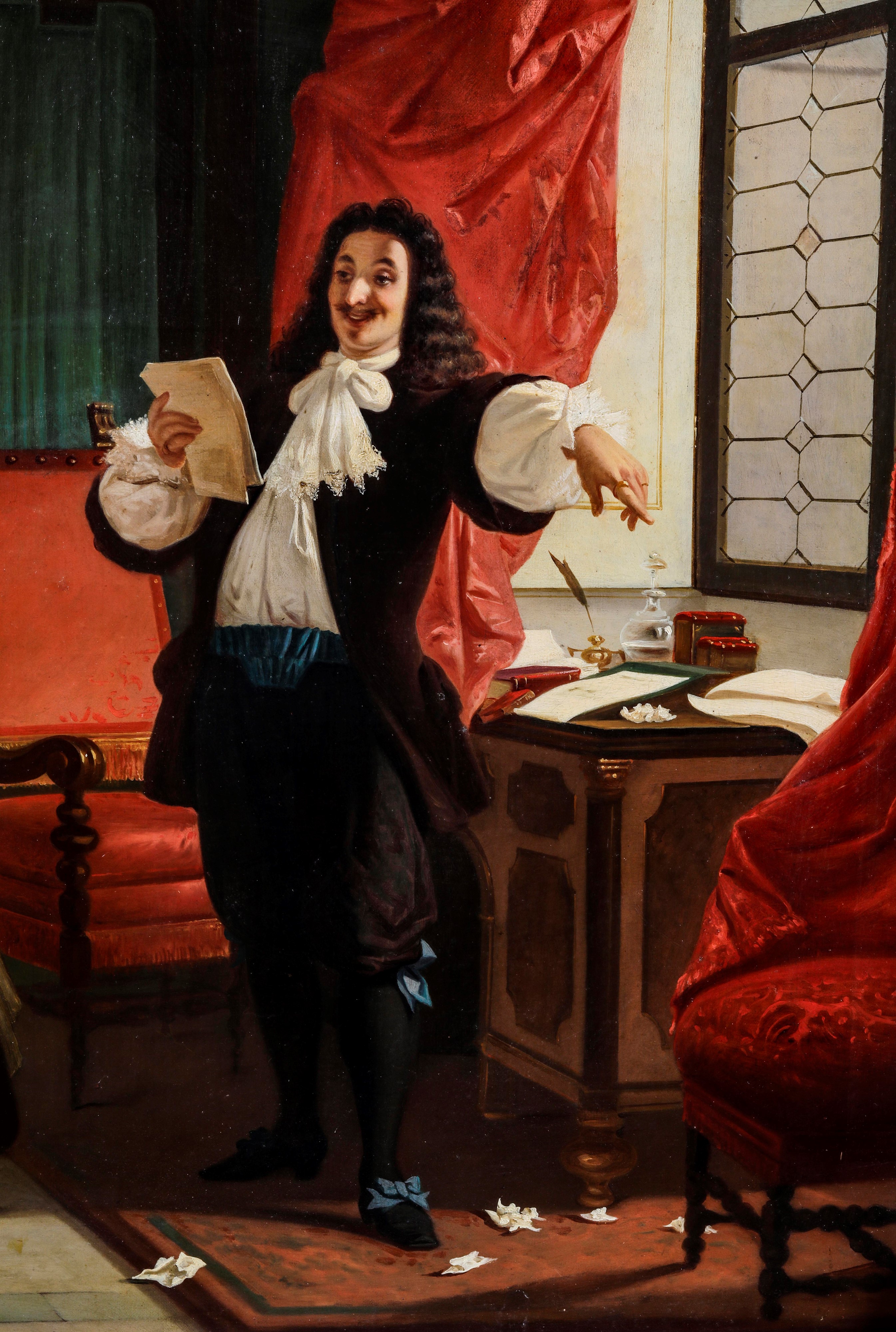 Annibale Gatti - Molière declama i versi, olio su tela