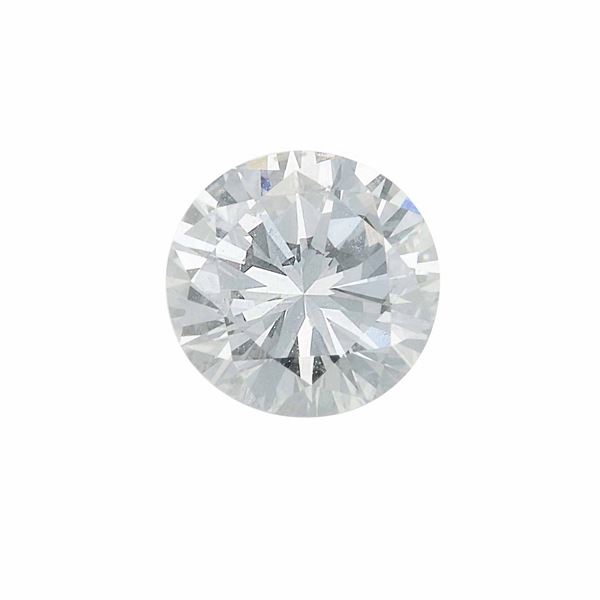 Diamante taglio brillante di ct 0.90, colore H, caratteristiche interne VVS2, fluorescenza UV nulla