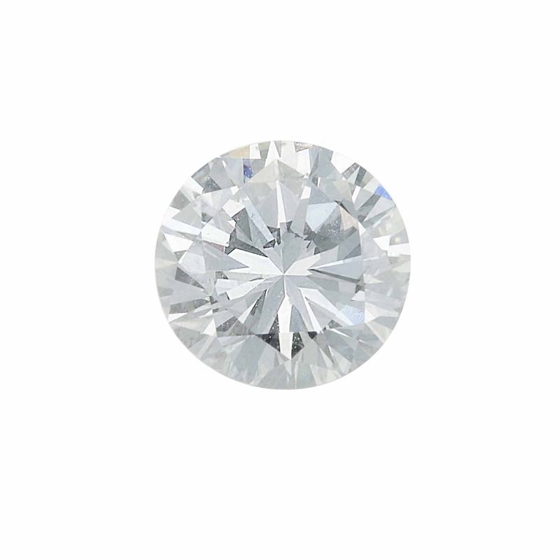 Diamante taglio brillante di ct 0.90, colore H, caratteristiche interne VVS2, fluorescenza UV nulla  - Asta Fine Jewels - Cambi Casa d'Aste