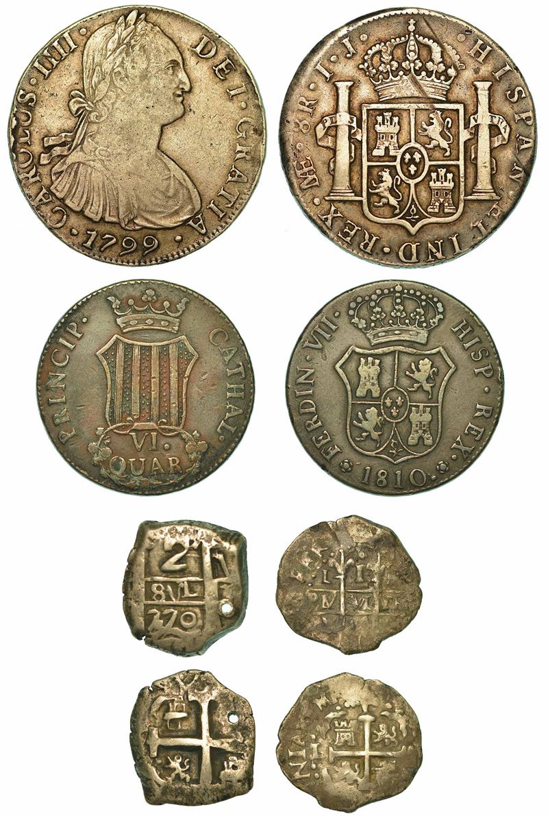 SPAGNA - IMPERO. Lotto di quattro monete.  - Auction Numismatics - I - Cambi Casa d'Aste