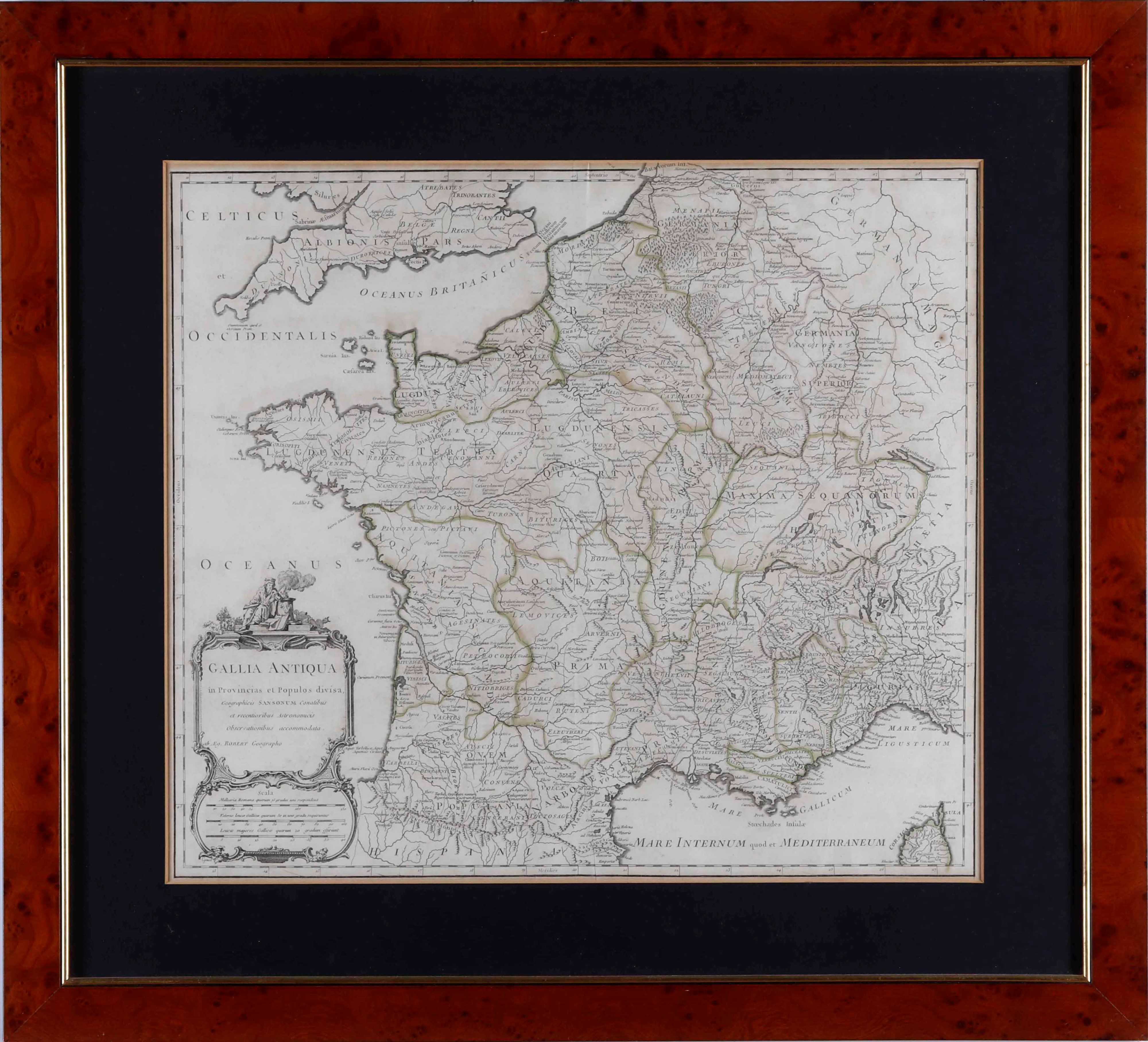 Robert De Vaugondy Britannicae Insulae-gallia Antiqua-hispania Antiqua-italia Antiqua.. Francia S...