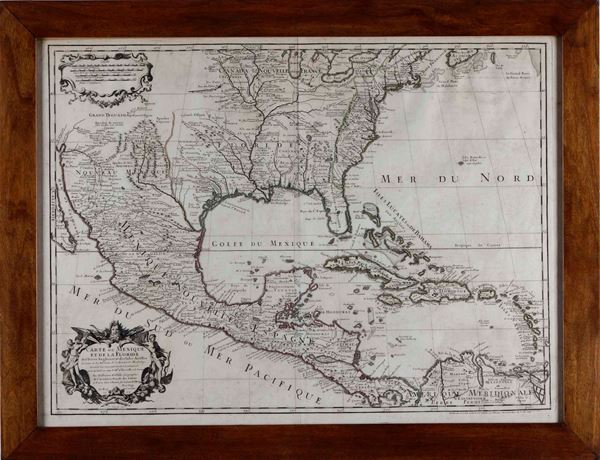 Guillaume del'isle Carte du Mexique et de la Floride... a Paris chez l'Auteur 1703 (1745)