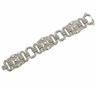 Bracciale in platino con diamanti