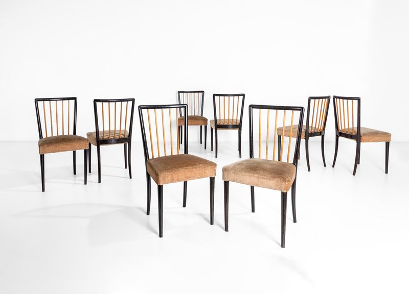 Paolo Buffa : Otto sedie  - Asta Design Properties - Cambi Casa d'Aste