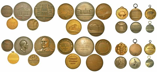 TEATRI ITALIANI. Lotto di sedici medaglie.