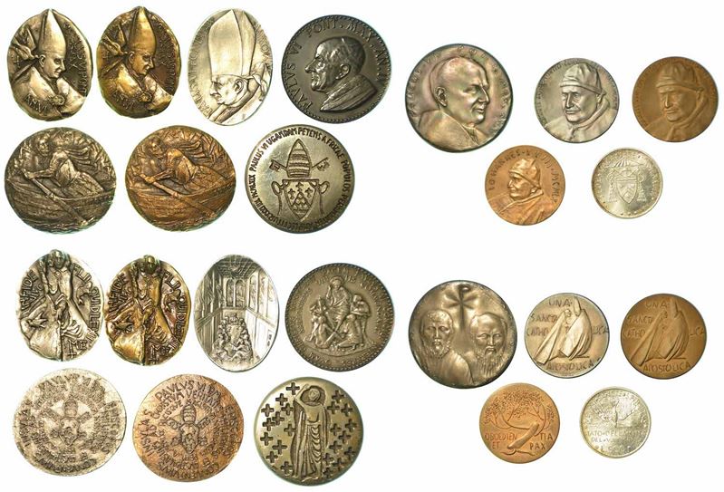 VATICANO. Lotto di undici medaglie e una moneta.  - Asta Numismatica - I - Cambi Casa d'Aste