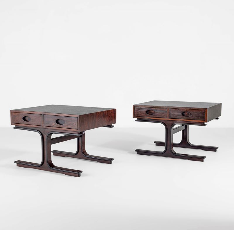 Gianfranco Frattini : Due tavoli bassi mod. 554  - Auction Design200 - Cambi Casa d'Aste